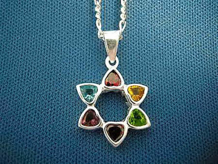 Picture of #S177 Multicolor CZ Hearts Star