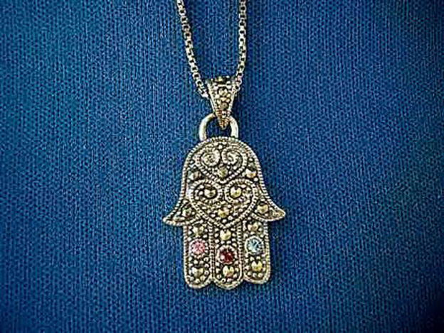 Picture of #S445M Multicolor Marcasite Hamsa