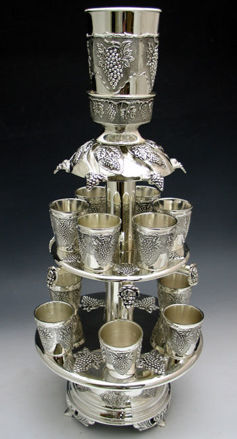 Picture of #816-F Silver Plated 2 tier Wine Fountain
