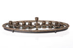 Picture of #237 Golden Links Metal Menorah