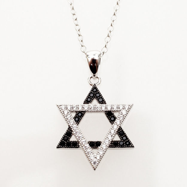 Picture of #S758 Black and White Star of David