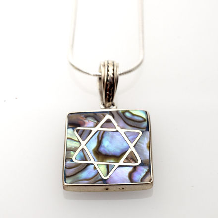 Picture of #B525-A Abalone and Sterling Silver Star