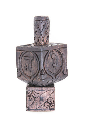 Picture of #504-E Dreidel Wood Carved Ebony