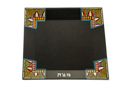 Picture of #C091-D Pharonic Matzah Plate dark