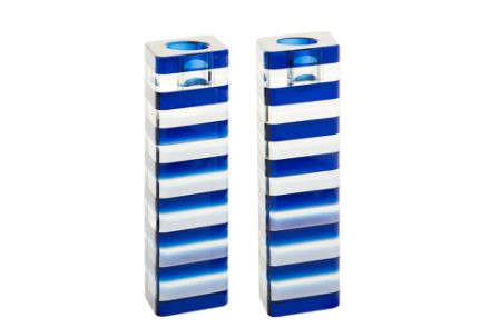 Picture of Blue Stripes Candle stick