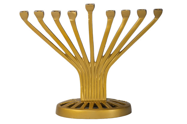 Picture of #220- Gold Metal Menorah