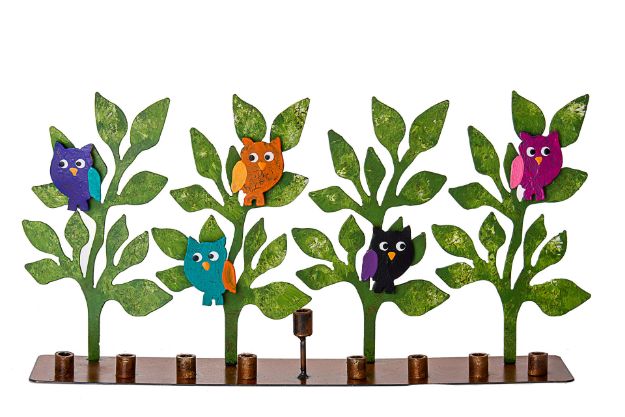 Picture of #255 Metal Owl Menorah discontinued