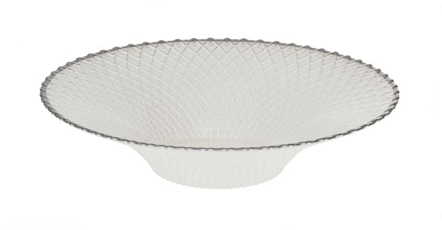 Picture of #1211-W Round Bowl White with Grey