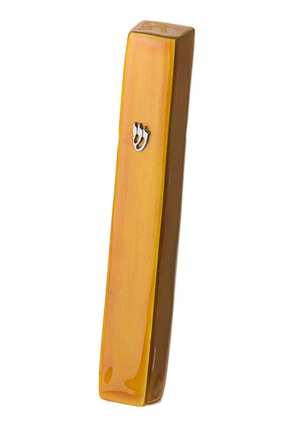 Picture of #4850-G Mezuzah Gold Large Enamel