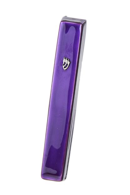 Picture of #4851-PR Mezuzah Purple Small Enamel disc