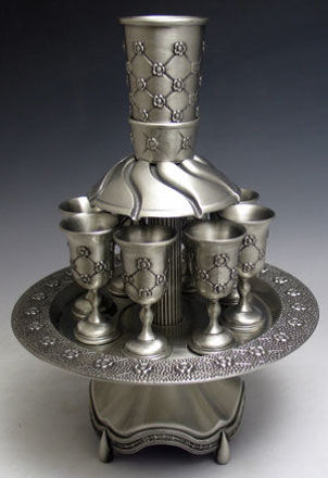 Picture of #4790-K Pewter Fountain 8 cup  X Design