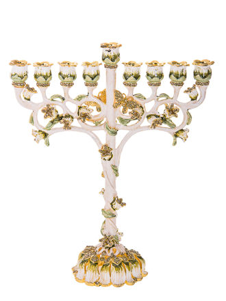 Picture of #6086 Jeweled Menorah Multicolor