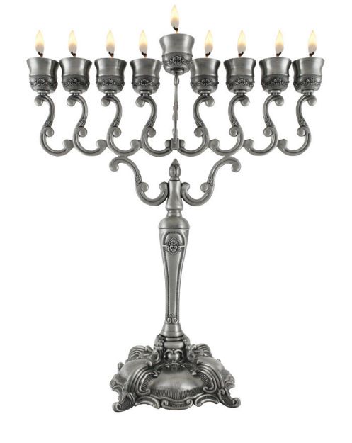 Picture of #893-P Pewter Menorah discontinuede