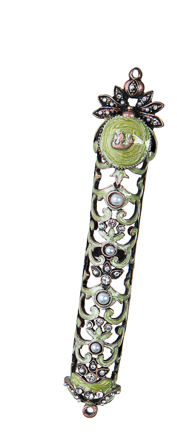 Picture of #146 Jeweled Mezuzah Lime