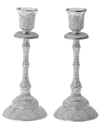 Picture of Crystal & silver plated candle stick