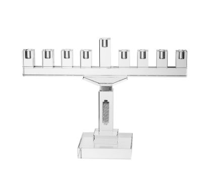 Picture of #16378-S Menorah Crystal with Silver   