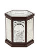 Picture of #1020 Tzedakah Box Hexaqgon Wood and Silver Plated