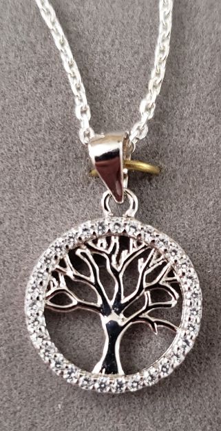 Picture of S329 Tree of Life circlet rimmed with sparking cubic zirconica
