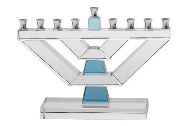 Picture of 174 Menorah Crystal with Blue