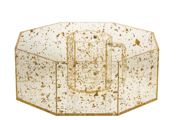 Picture of 5755-FG Wash Cup and Bowl Gold Flakes Lucite 
