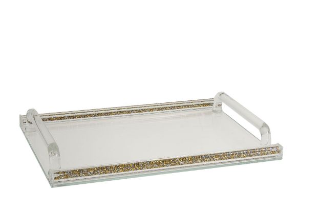 Picture of #1485-G Challab board with gold crushed stones