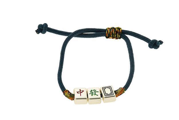 Picture of #417 Mah Jongg Tile Rope Bracelet 