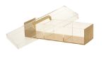 Picture of #1638-G Sectional 3 dishes Lucite Gold box with lid