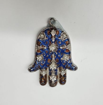 Picture of 082 Hamsa enamel Blue Floral