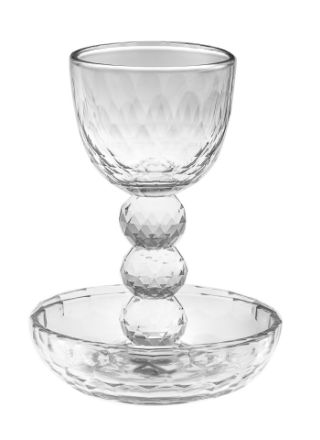 Picture of 1138 Kiddush cup crystal with tray  
