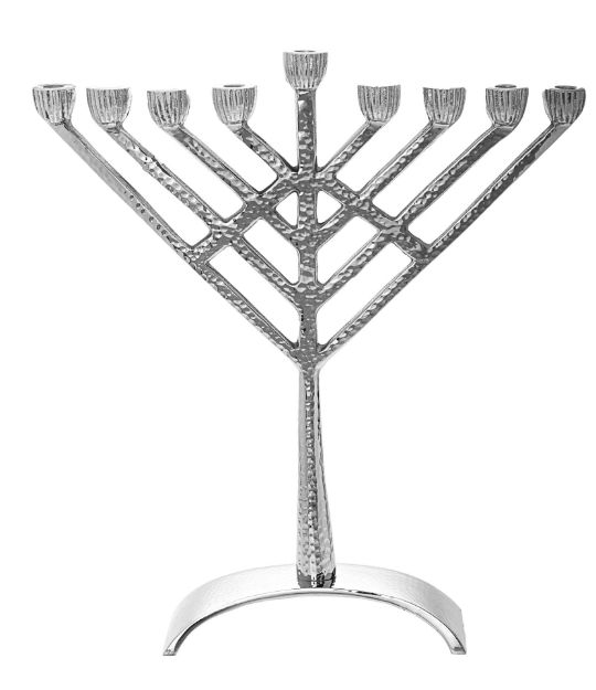 Picture of #2240 Stainless Steel Hammered Menorah