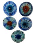 Picture of C844 Wall Art Glass Small Set of 5 assorted 8-8-6-6-5 cm