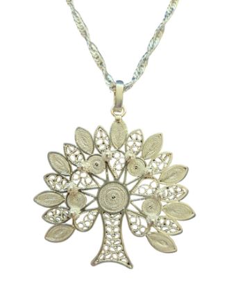 Picture of C813 Handcrafted Filigrana Tree of Life Sterling Silver 18 inch