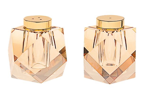 Picture of #3000-G Crystal Salt and Pepper Sheakers Gold