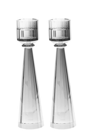 Picture of 696GR-L Crystal Candle Stick Grey  Large  