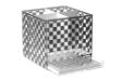 Picture of 1621-BC  Utility and Napkin Holder Lucite  Black and Clear with 6 Benchers