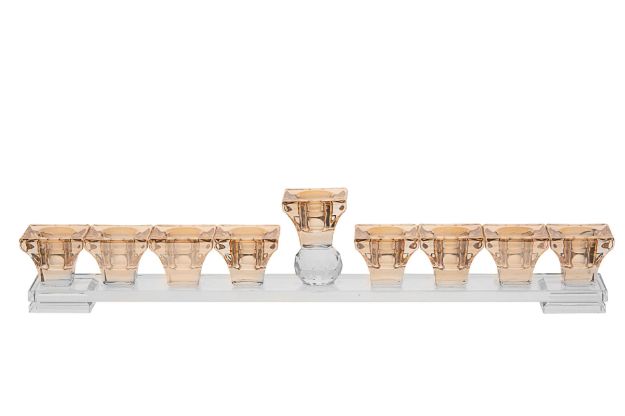Picture of #185-G Menorah Crystal Gold
