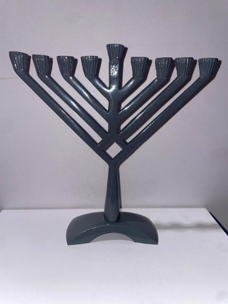 Picture of 2012-GR Metal Grey  Menorah V-shape 