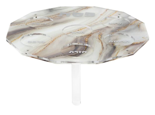 Picture of 842-G Seder Plate Marble and Gold Lucite