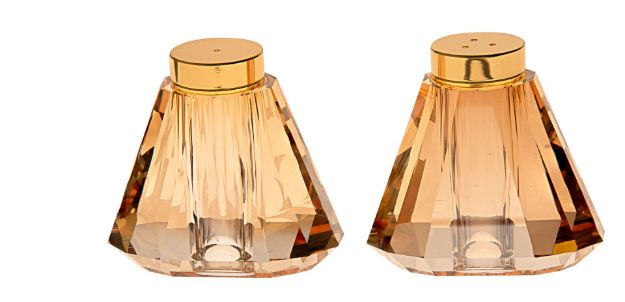 Picture of #3018-G Crystal Salt and Pepper Sheakers Gold   - copy