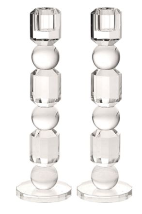 Picture of 695C-M Crystal Candle Stick Clear Medium 